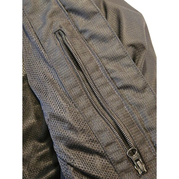 Icon Motorcycle Merc Jacket Womens XL Black Armored Padded Midweight Sturgis - Picture 11 of 16